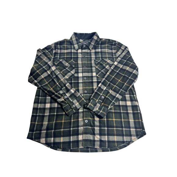 Freedom Foundry Button Up Shirt, Men's XL Green Plaid Flannel Long Sleeve - Picture 3 of 9